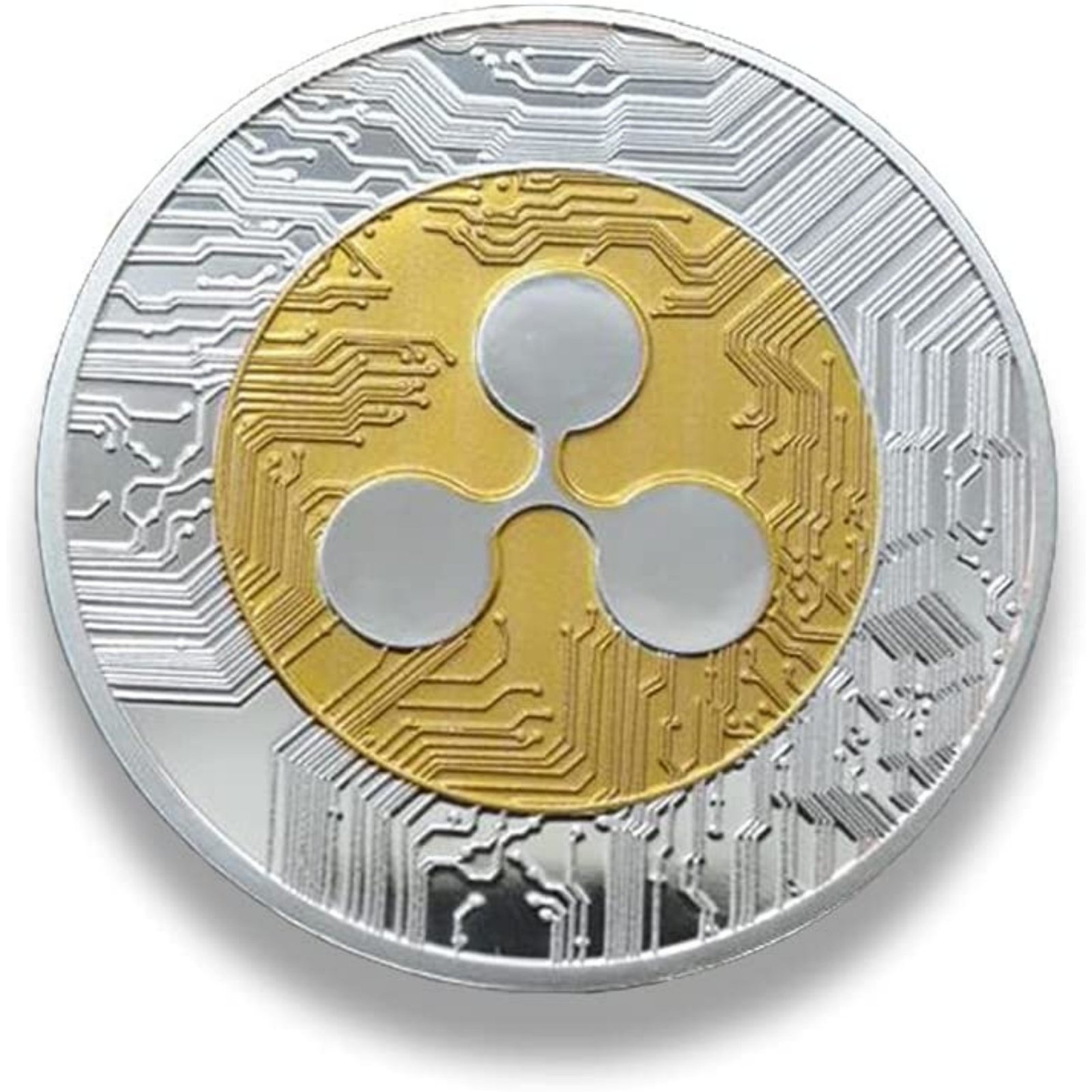 Ripple Coin Made Of Real Metal Gold Plated Crypto Currency Coin CRAFTBIA
